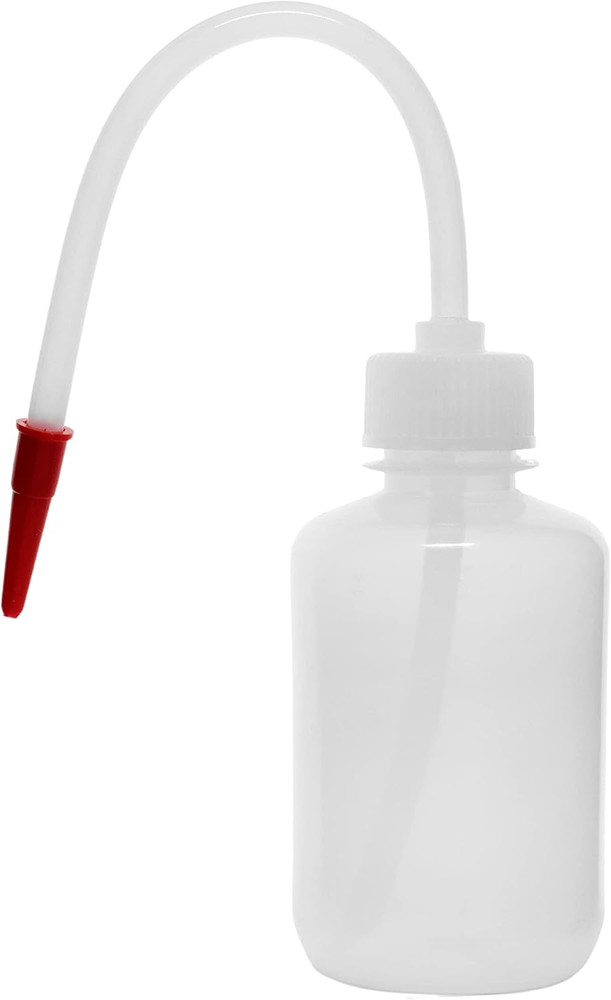 Wash Bottle, 250ml - Polyethylene - Translucent, Unbreakable - Screw Cap with...