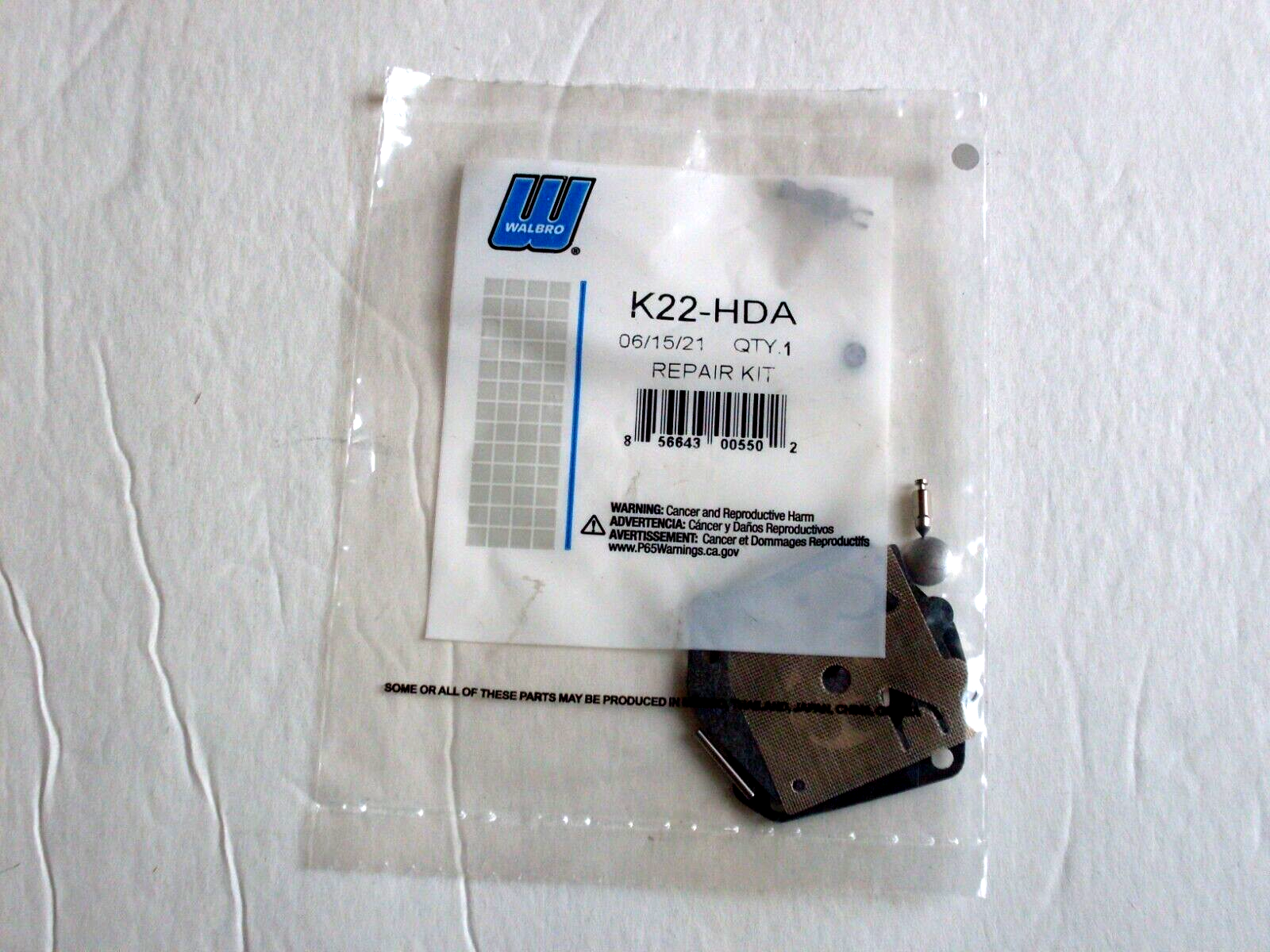 OEM Walbro Carb carburetor kit K22-HDA fits Husqvarna 242 254 257 262 346xp 350