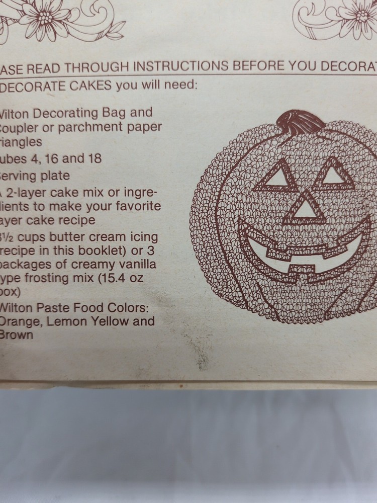 Wilton Jack-O-Lantern Cake Pan Instructions For Baking And Decorating