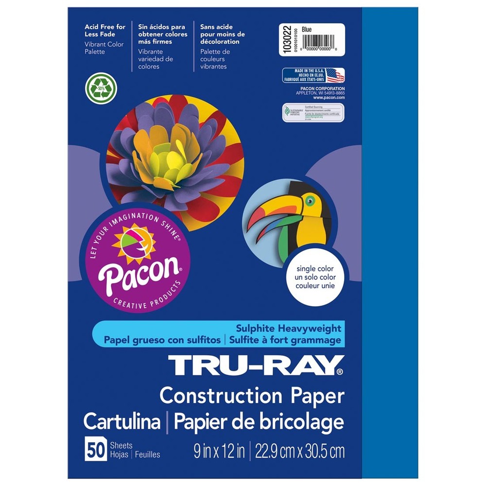 Tru-Ray Construction Paper 9x12" Blue
