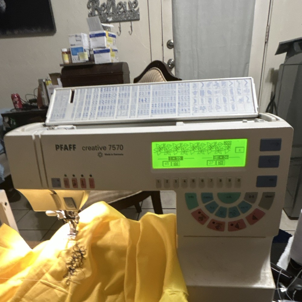 PFAFF creative 7570 Computerized Sewing Embroidery Combo Machine Portable