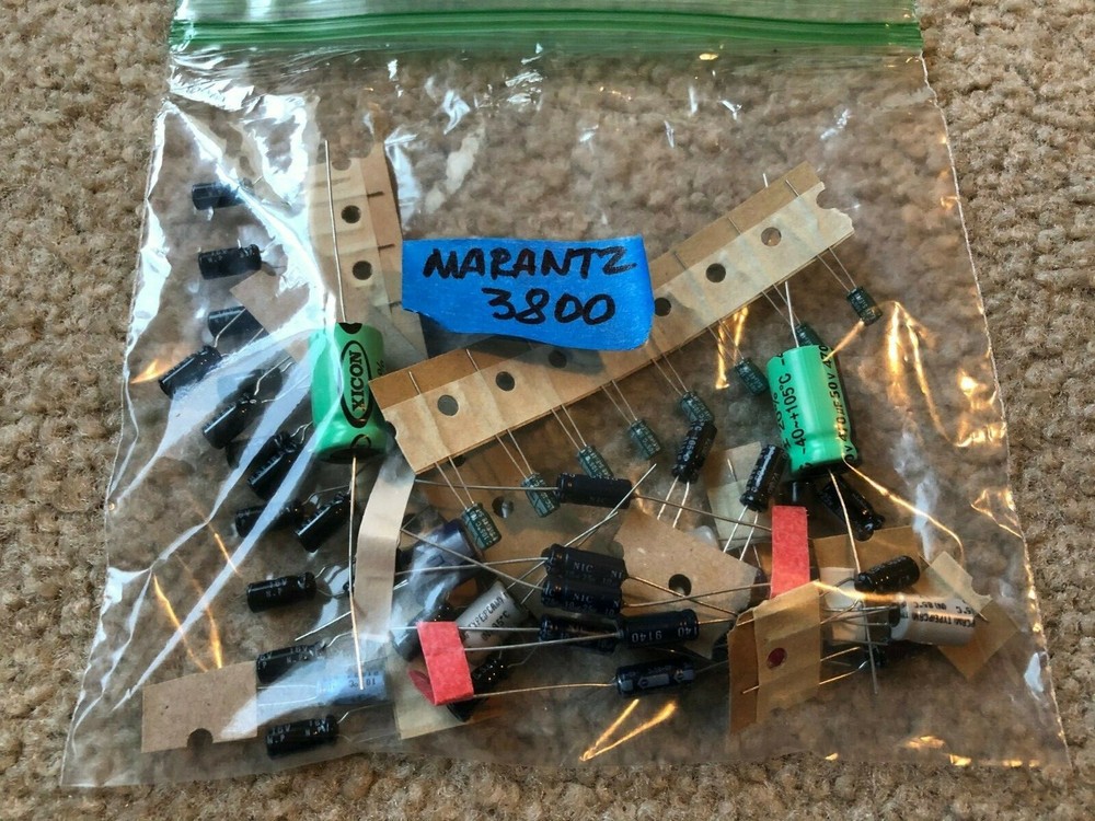 Vintage Marantz 3800 preamplifier capacitors replacement kit.