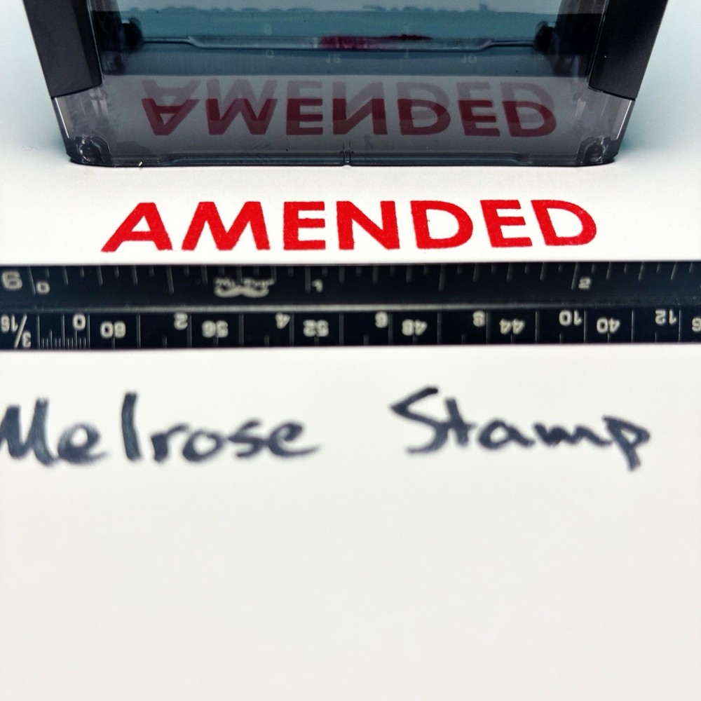 Amended Rubber Stamp Red Ink Self Inking Ideal 4913
