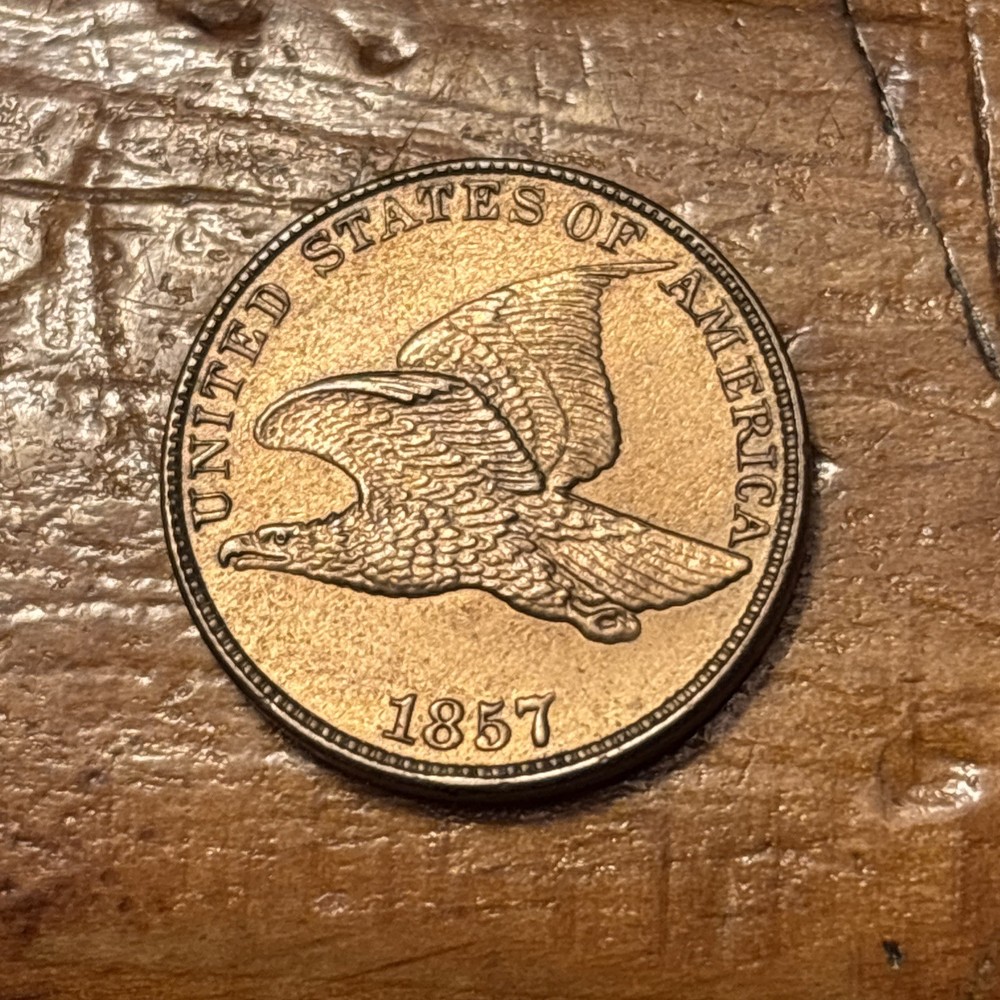 1857 1C Flying Eagle Cent MS+