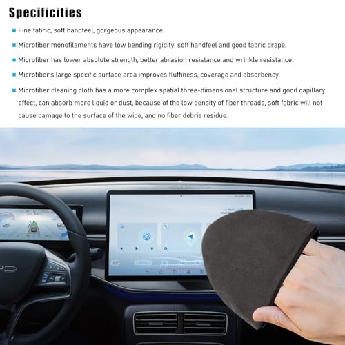 Car Screen Cleaner, 4.72×3.93" Triangle Microfiber Auto Screen Triangle,1Pcs