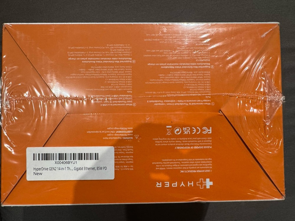 Hyperdrive Gen2 Thunderbolt 3 dock HDG2TB314 New sealed