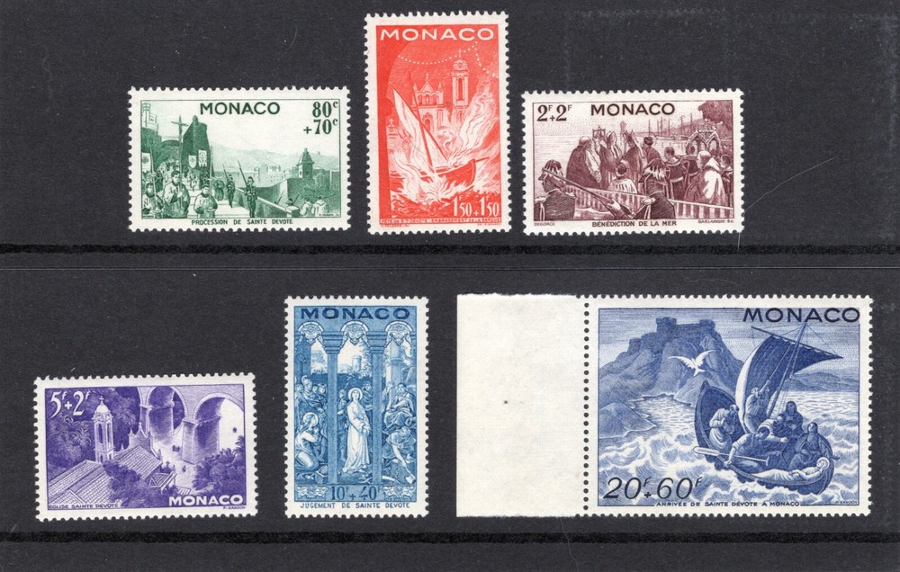 Monaco Scott B78, B80-84 MNH - Mint Never Hinged - CV 9.25