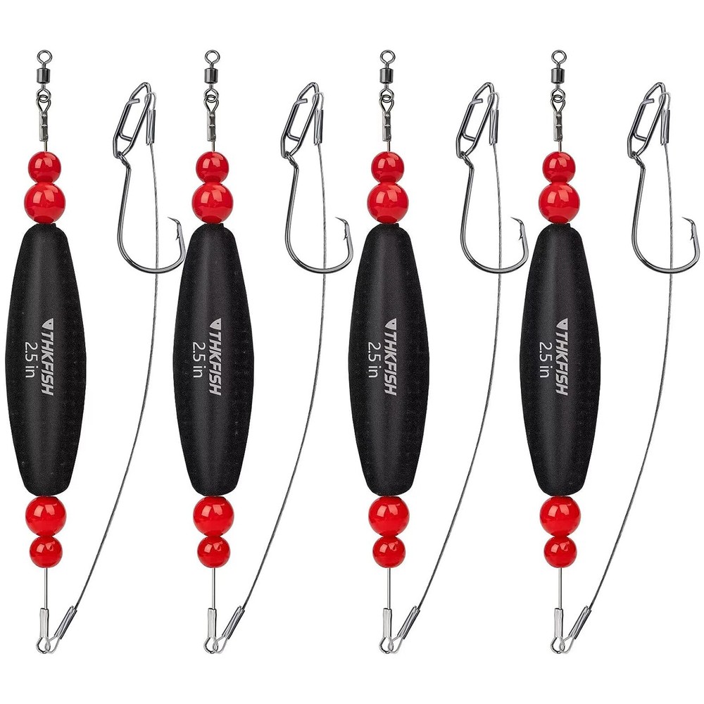 THKFISH 4pcs Catfish Float Rigs Catfish Rattling Line Float for Santee Rig EVA