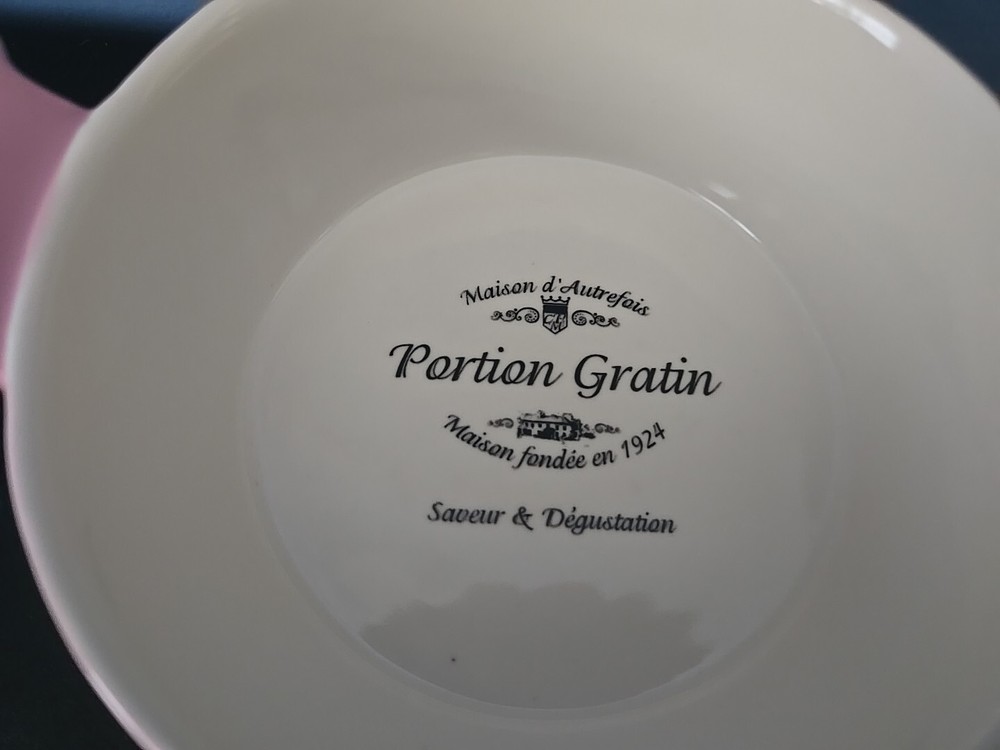 2 Portion Control Dish Ramekin Maison D'Autrefois Portion Gratin Poisson Saveur