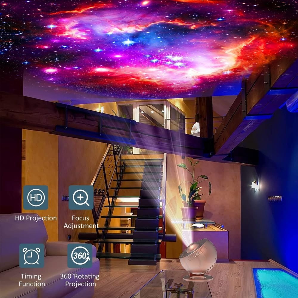 Galaxy Projector,Syslux Planetarium Star Projector HD Image Large Projection ...