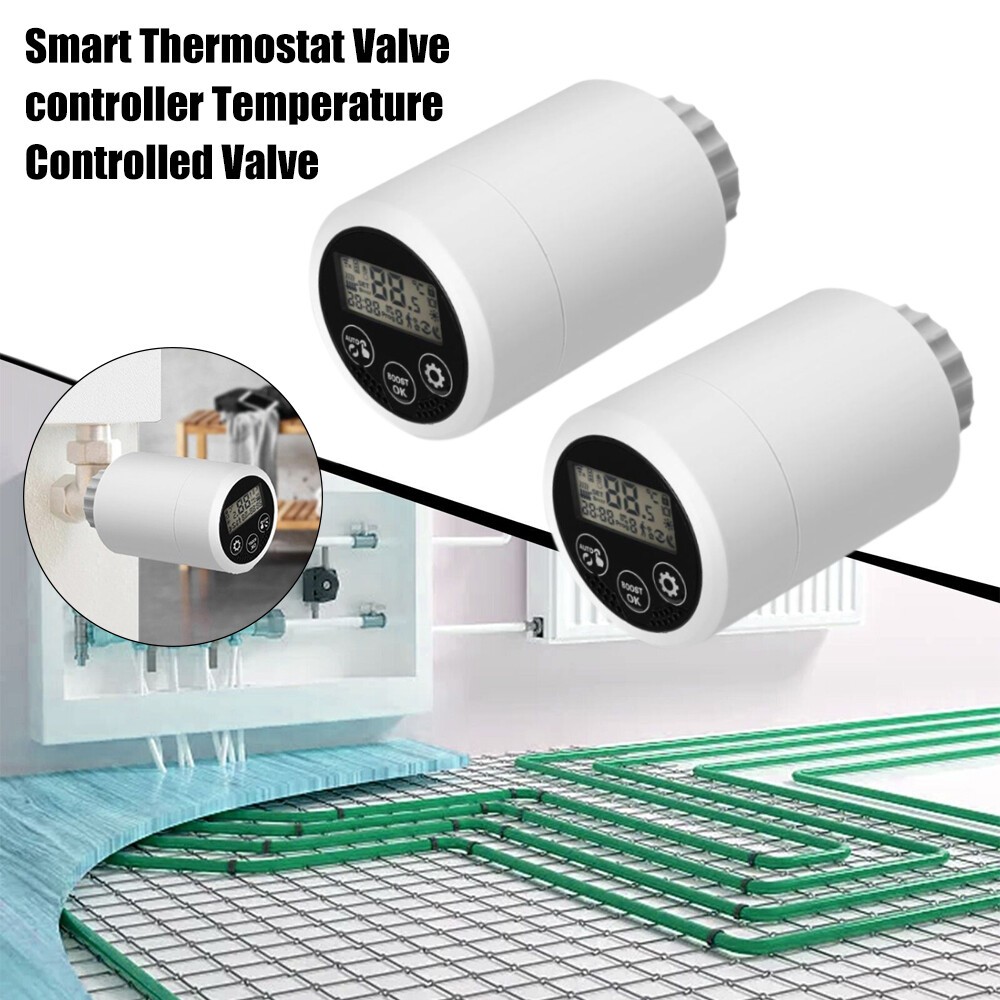 Smart Thermostat Radiator Valve Programmable Actuator Temper Tuya Zigbee