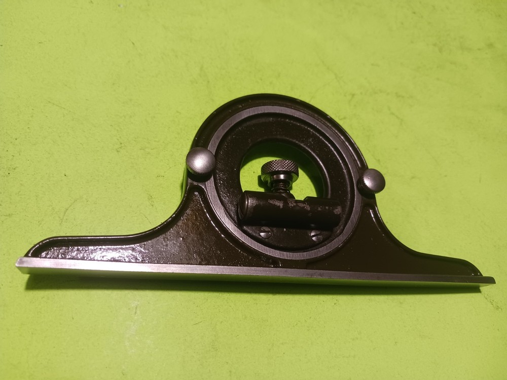 VINTAGE LUFKIN PROTRACTOR HEAD OLIVE GREEN (FOR COMBINATION SQUARE) WORK GREAT-3