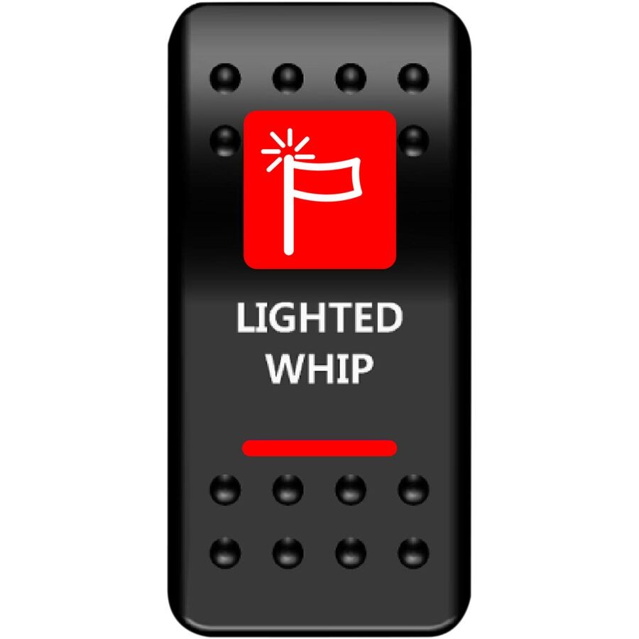 Moose Rocker Switches - Red, Whip Light