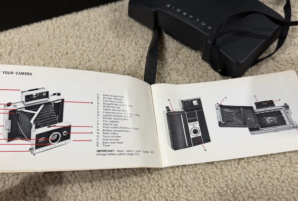 Polaroid Countdown M80 Automatic Land Camera w/ case, flash, manual