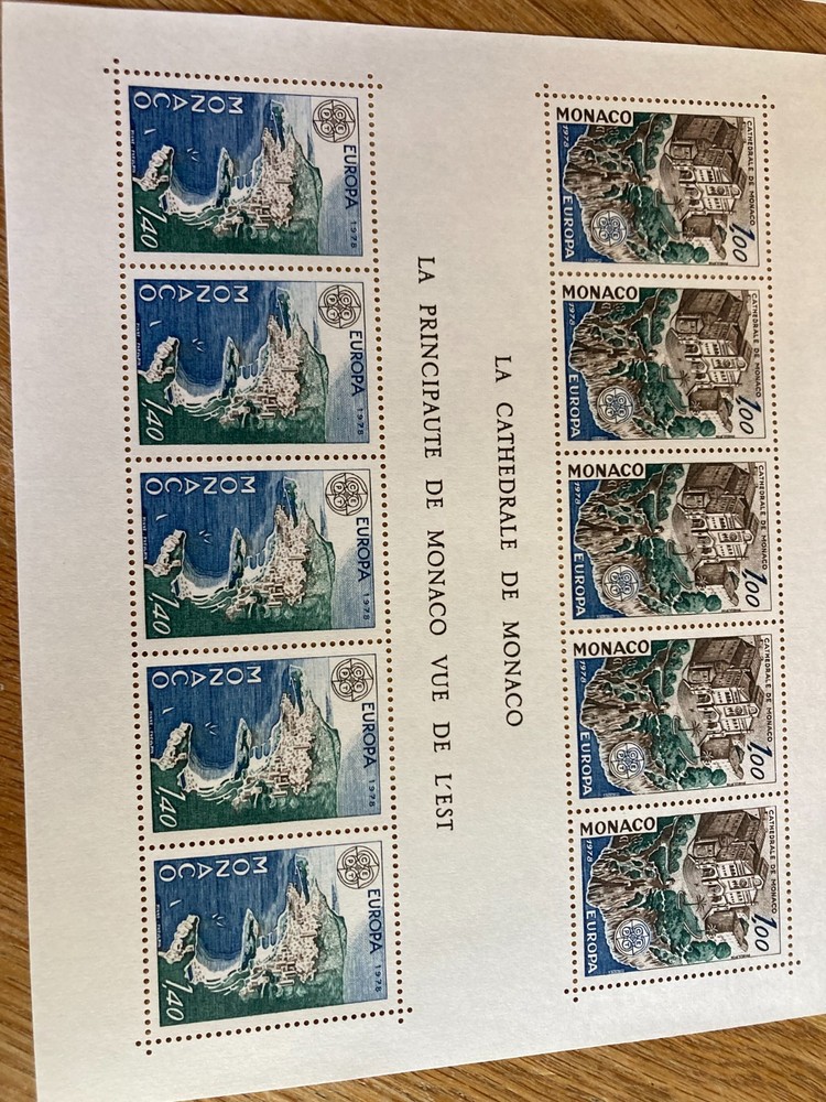 Monaco 9 diff blocks between 1974-1982 cat £ 497 all mnh stamps
