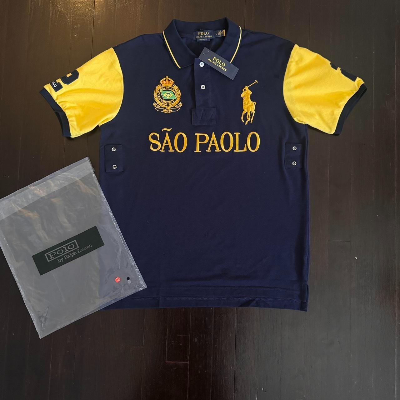Chief Keef Polo Sao Paolo Brazil Polo Shirt Red Black Yellow