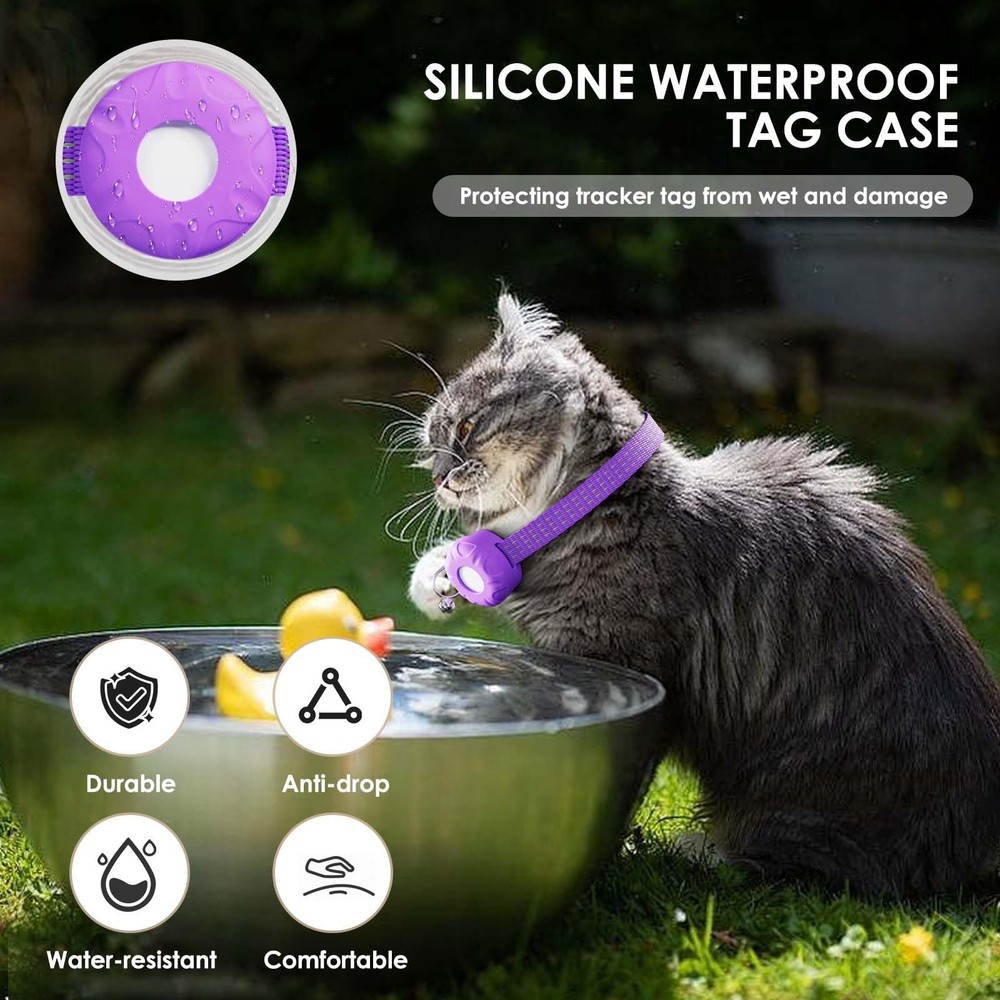 Cat Tracker, GPS Tracker Compatible with Apple Find My App(Only iOS), Waterpr...