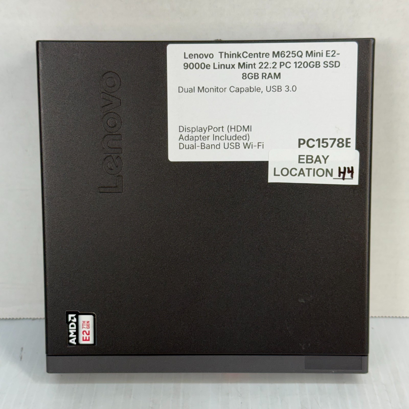 Lenovo ThinkCentre M625Q AMD E2 Linux Mint 22.2 Mini PC 120GB SSD 8GB RAM