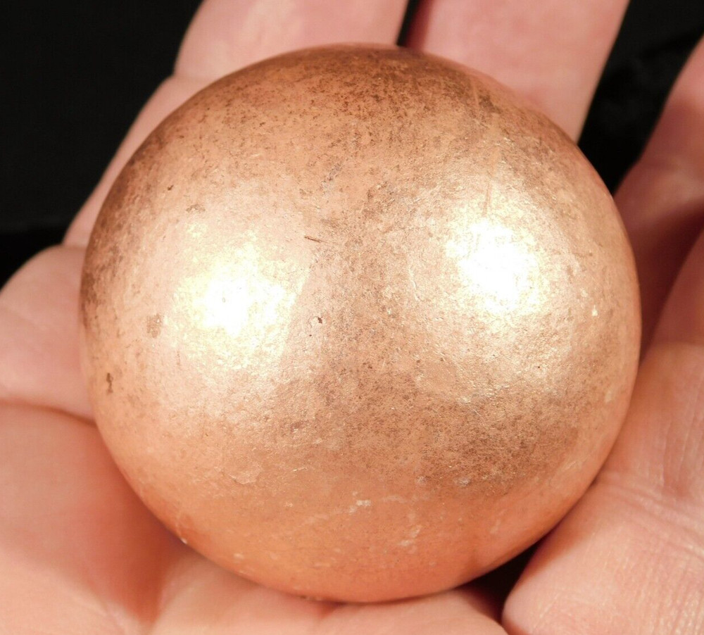 BIG! Super Heavy Solid COPPER SPHERE From Michigan 590gr