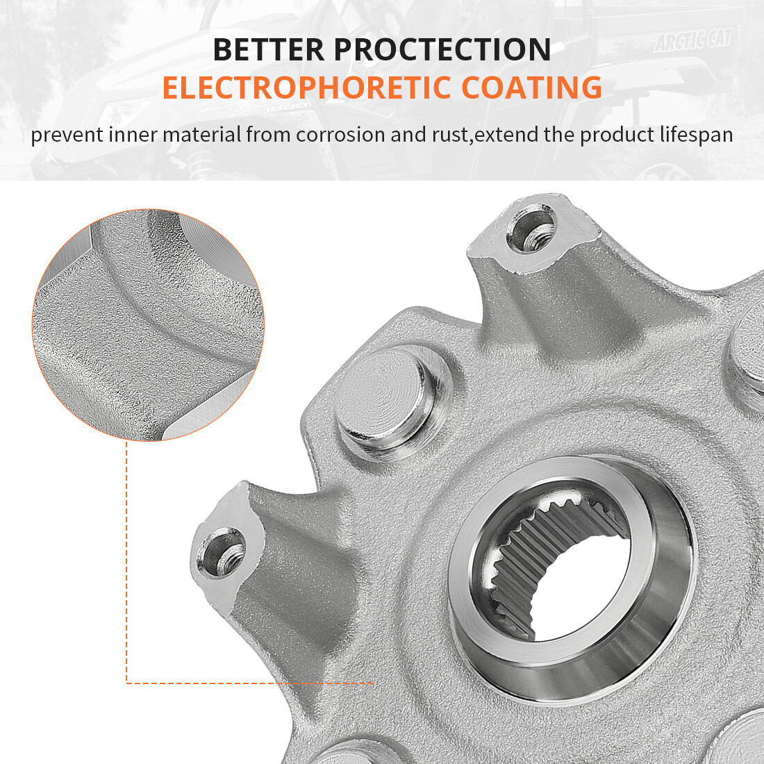 For Arctic Cat 2012-2015 Wildcat 1000 Front & Rear Wheel Hub 1502-971 #1502-433