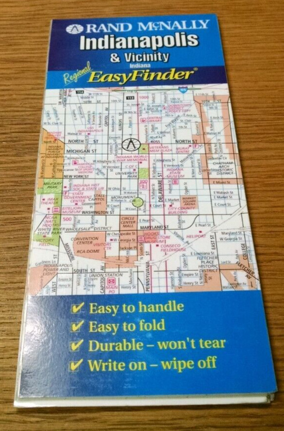 Indianapolis and vicinity easy finder map