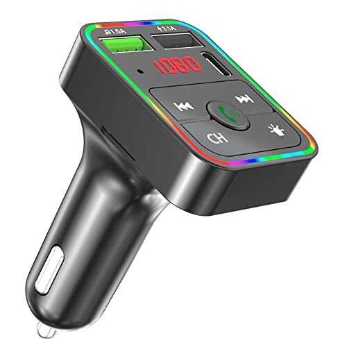 Reproductor de música con transmisor FM Bluetooth 5.0 con cargador USB