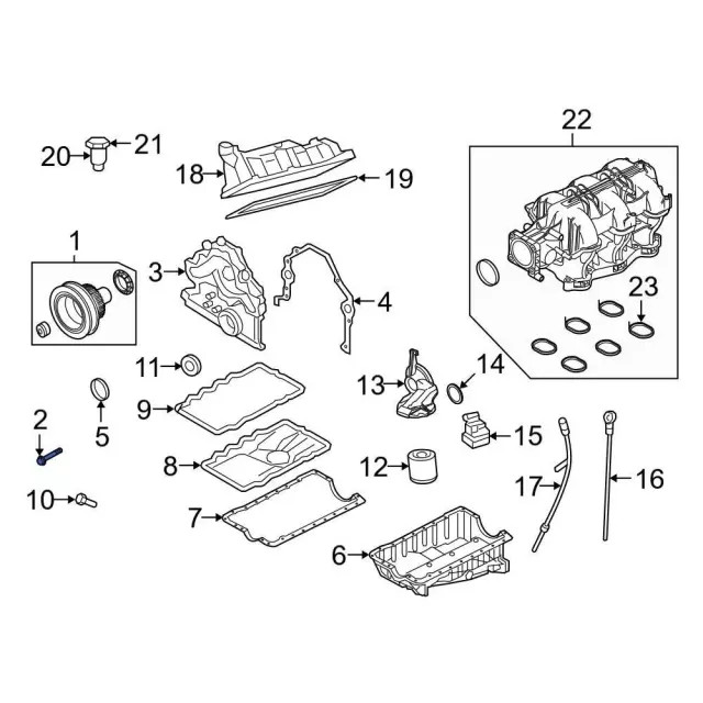 Genuine Ford Pulley Bolt E7RY-6A340-B