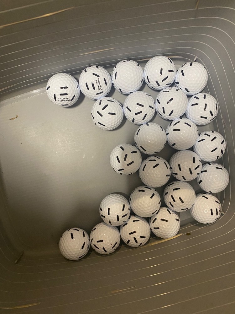 24 NEW PINNACLE 3 Trak Marked Practice Balls Simulator  BIN $20