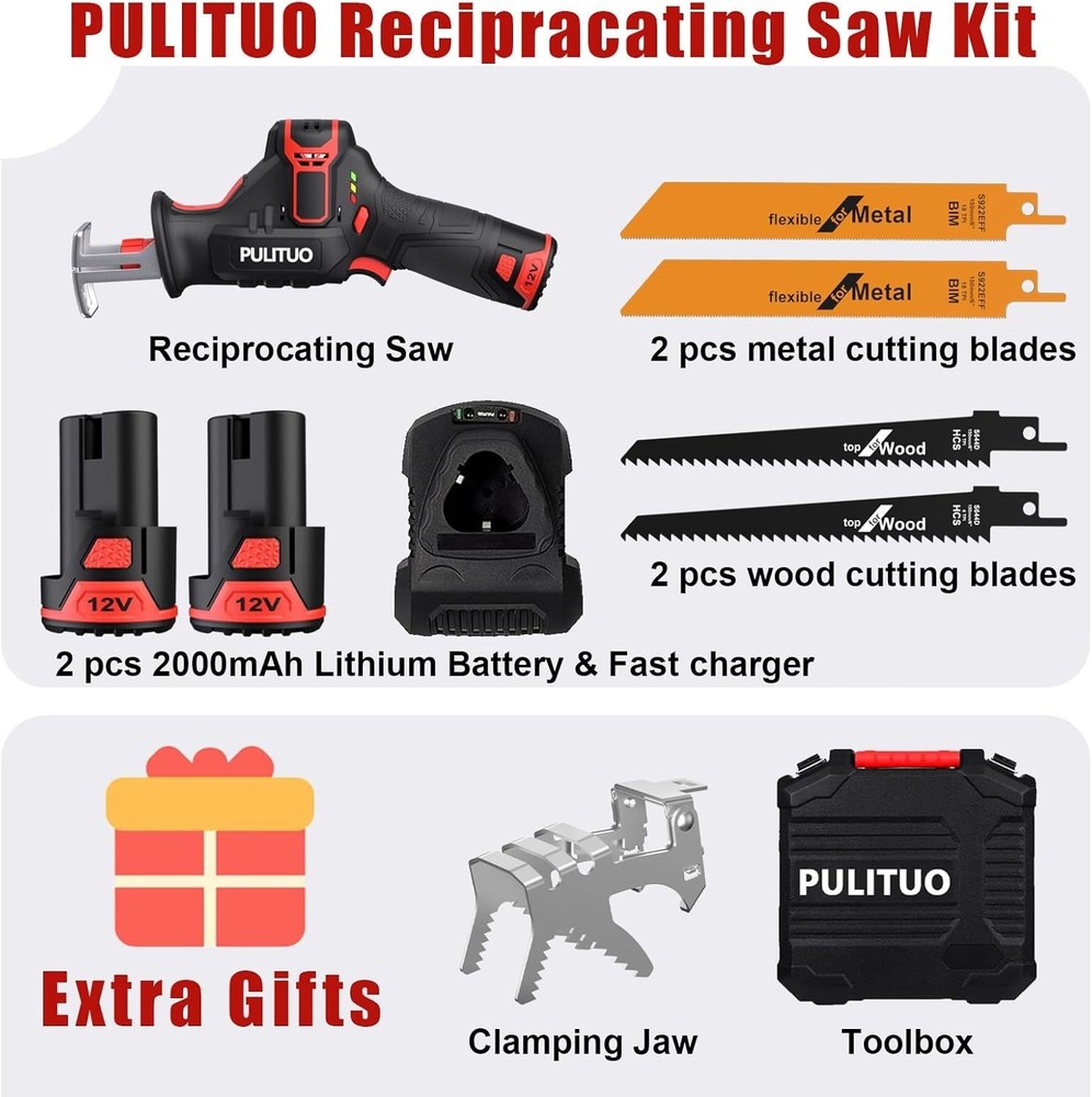 High-Performance Cordless Saw - Lightweight, Fast Charge & Vibration Control