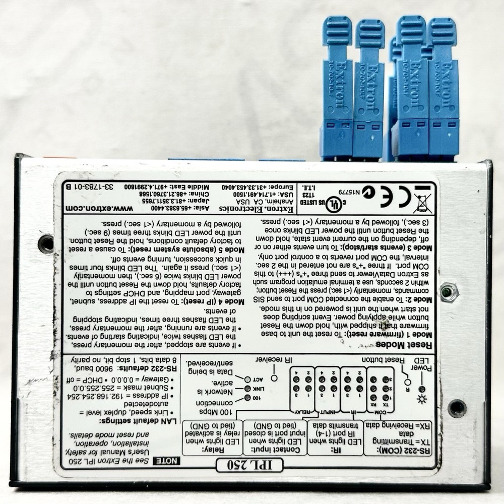 Extron IPL 250 IP Link Control Processor 60-1026-81