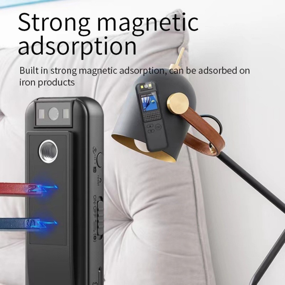 HD 1080P Camera W/0.9" LCD Screen 3-4H Playtime Multifunctional Installation