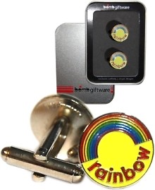 RAINBOW LOGO CUFFLINKS - RETRO