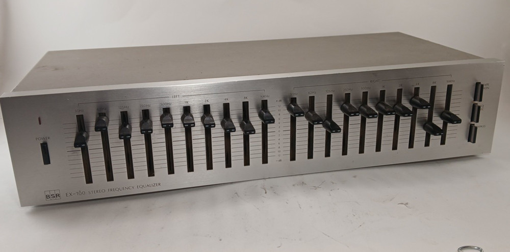 Working BSR EX-100 VTG Stereo Frequency Equalizer - Tested