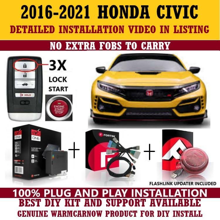 PLUG & PLAY REMOTE START 2017 HONDA CIVIC PUSH TO START
