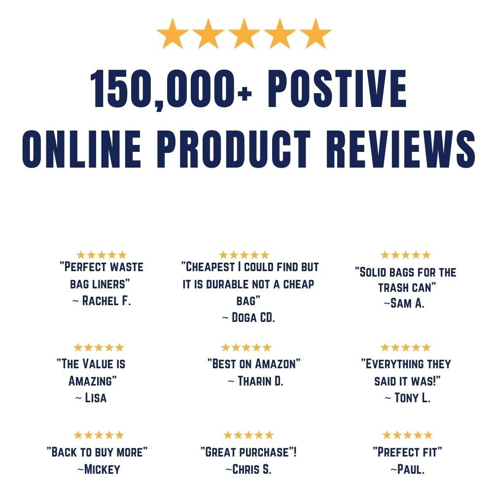 Plasticplace 95-96 Gallon Black Trash Bags, 25 Count