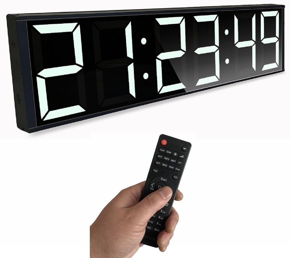 26'' Extra Large Home Gym Timer Clock, Programable Workout Interval Timer, Di...