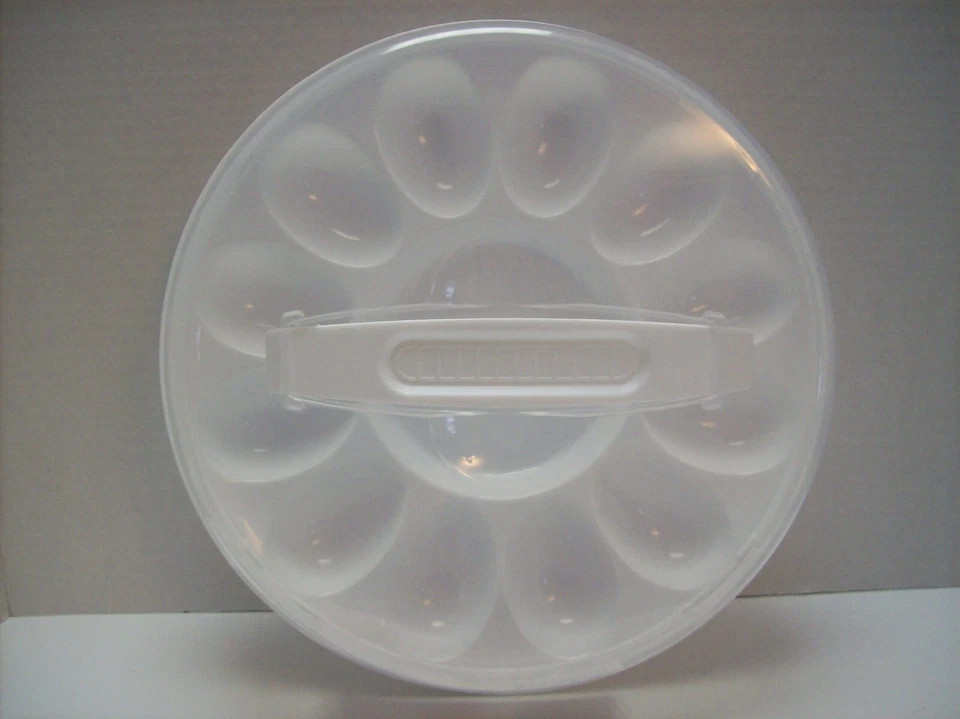 Sure Fresh Deviled Egg Carrier Container & Lid Reusable Holds 12 Eggs Portable