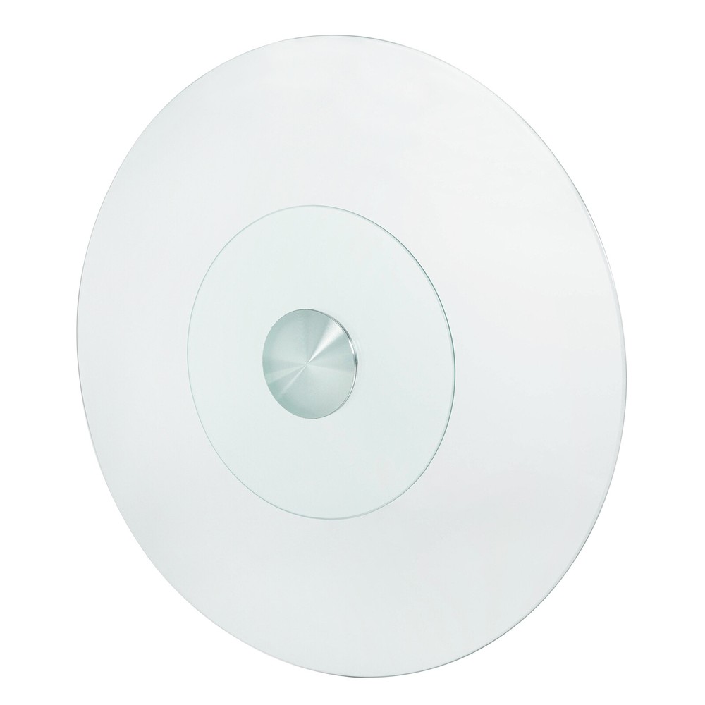 Round Glass Turntable Dining Table Tabletop 360-Degree Rotating Serving Tray