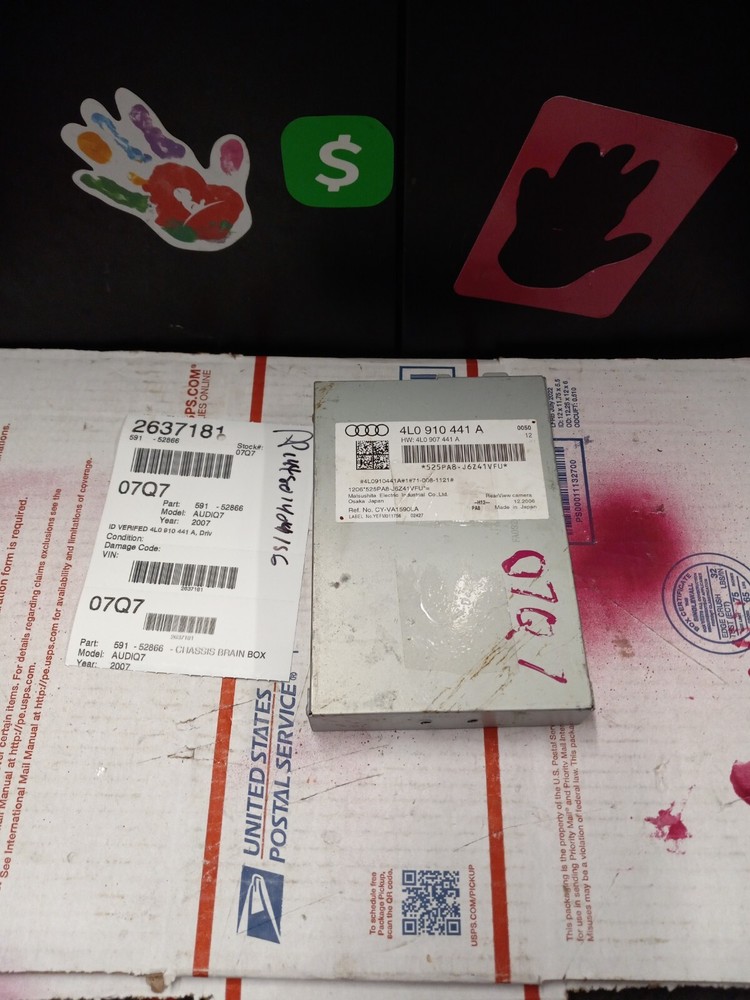 2007 08 2009 AUDI Q7 4L REAR VIEW CONTROL MODULE CAMERA COMPUTER  4L0910441A OEM