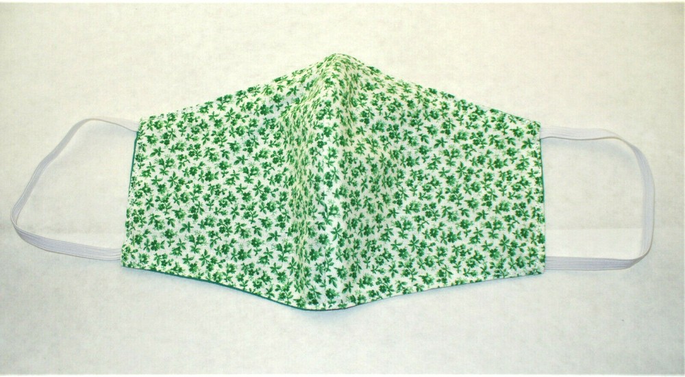 Face Mask Wire Adult Cloth Green