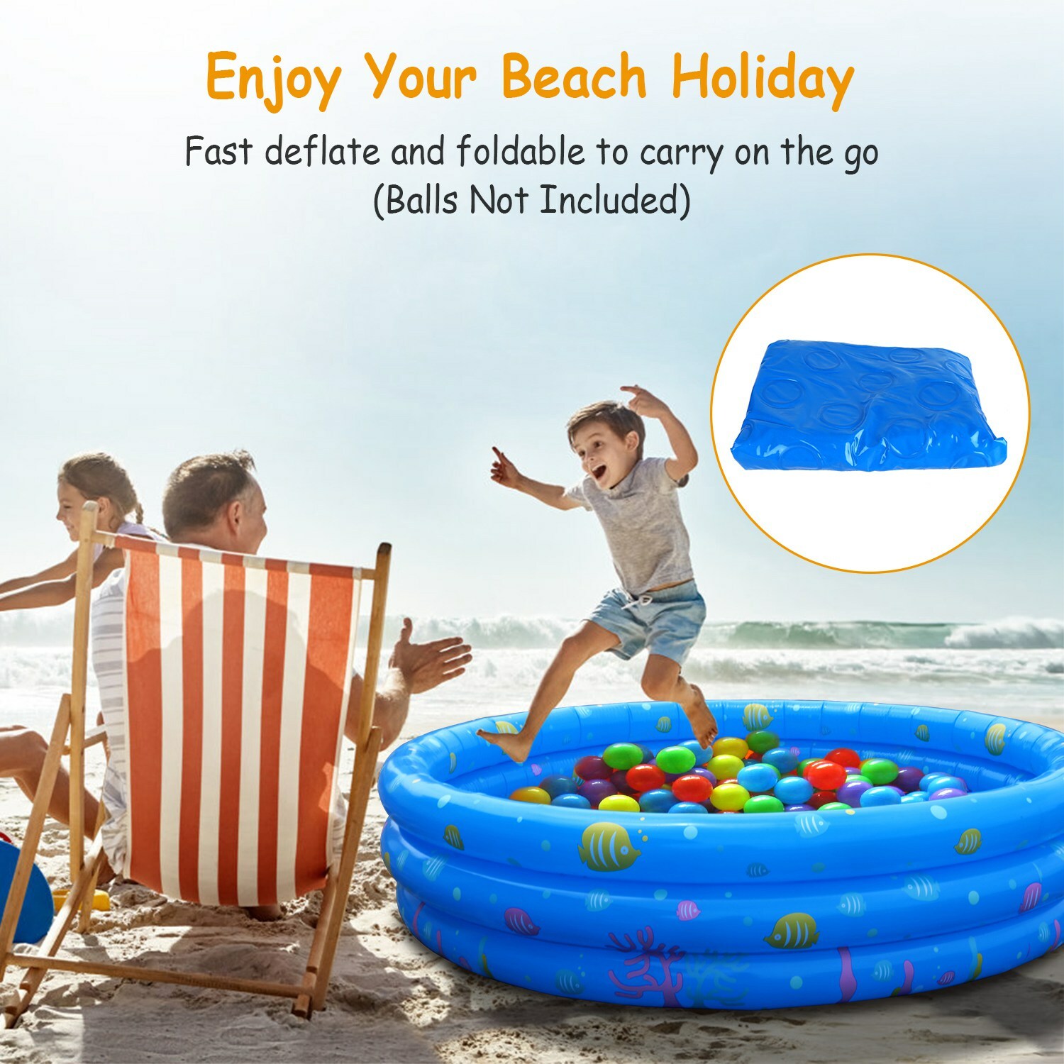 Kids Inflatable Swimming Pool Blow Up Children Family Yard Play Center Pool
