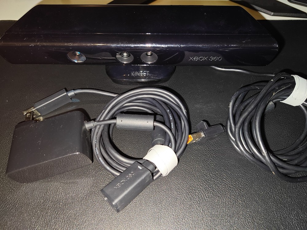 OEM Microsoft XBOX 360 Kinect Sensor Bar 1414 Black with Power Adapter