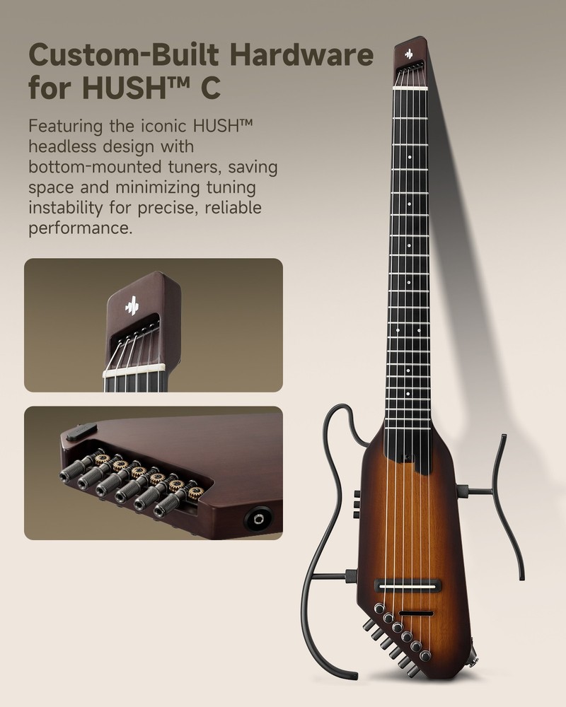 Donner HUSH C Classical Guitars Headless Acoustic Electric