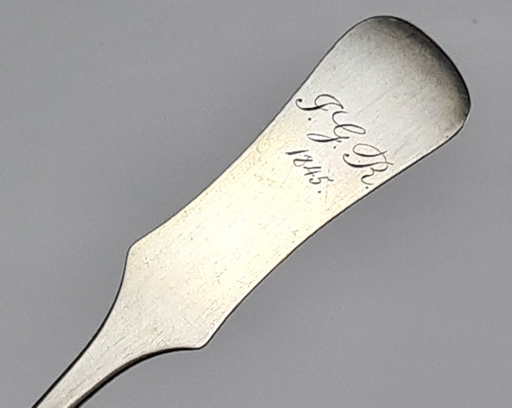 Antique Large Sugar Spoon Silver around 1845 P79