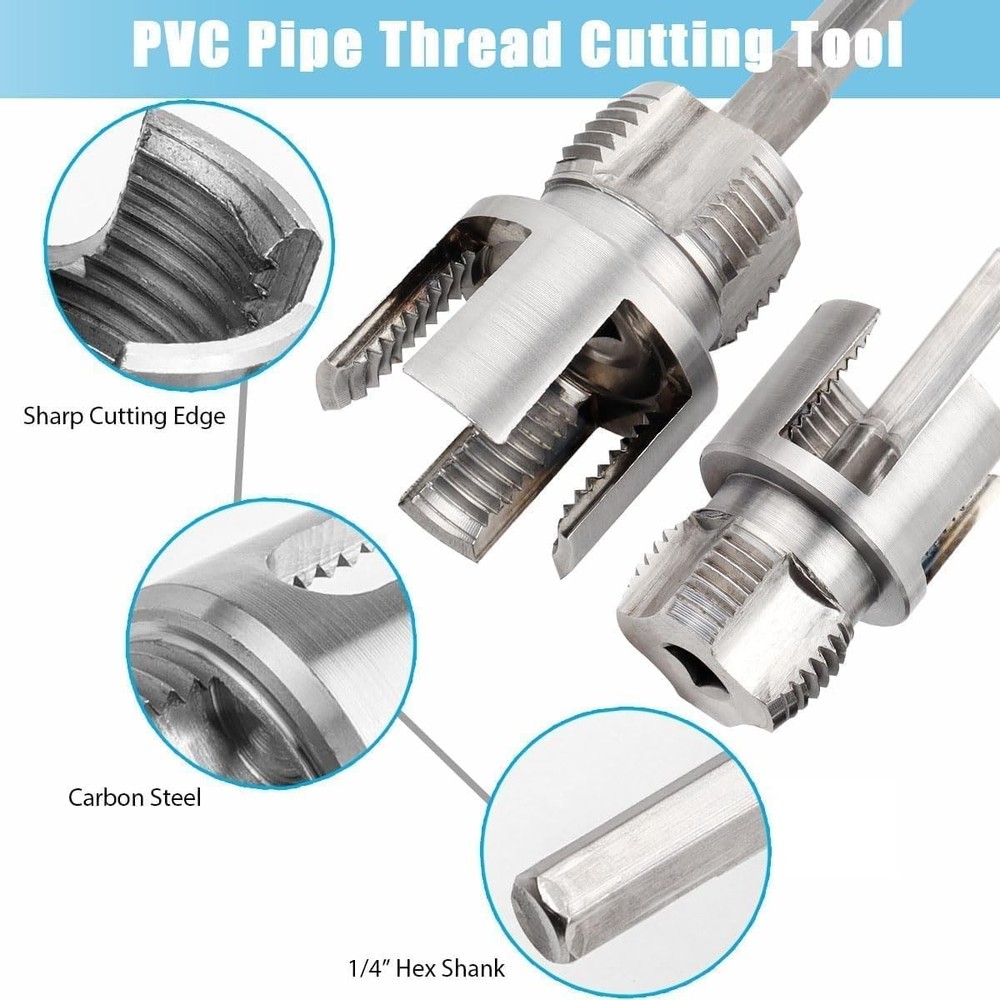 3Pcs Integrated Internal & External Pipe Threading Tool, Pipe Tapping and Thread