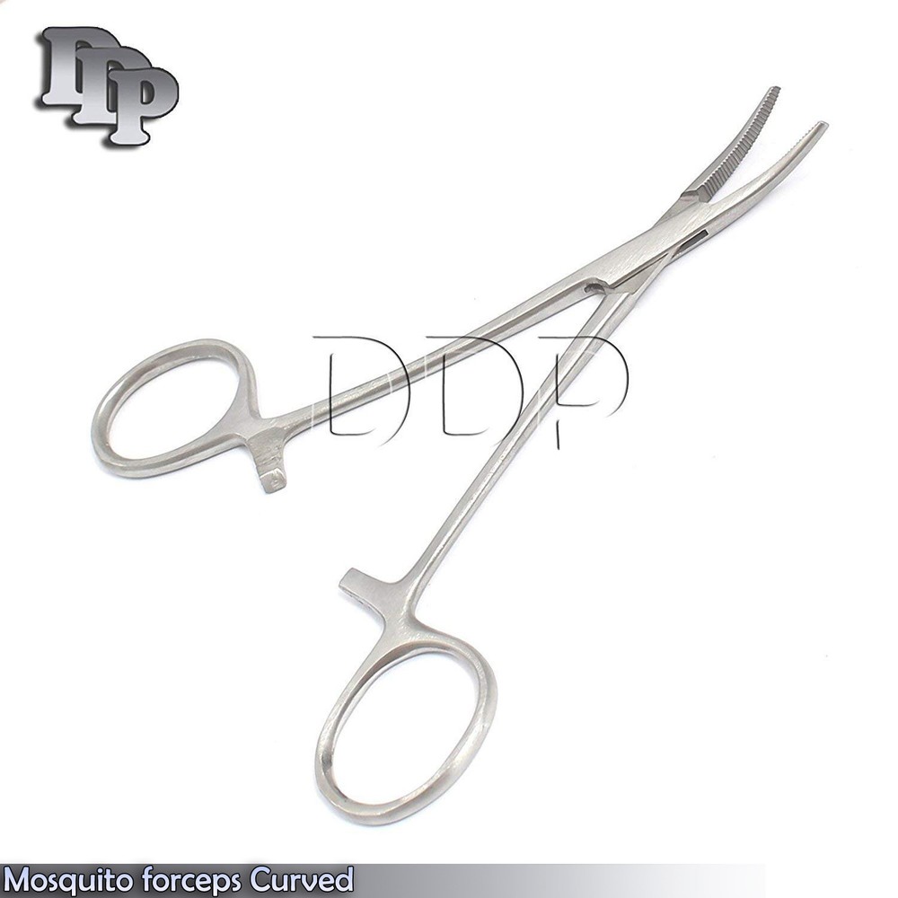 Mosquito Locking Hemostat Forceps 4.5" Curved Instruments
