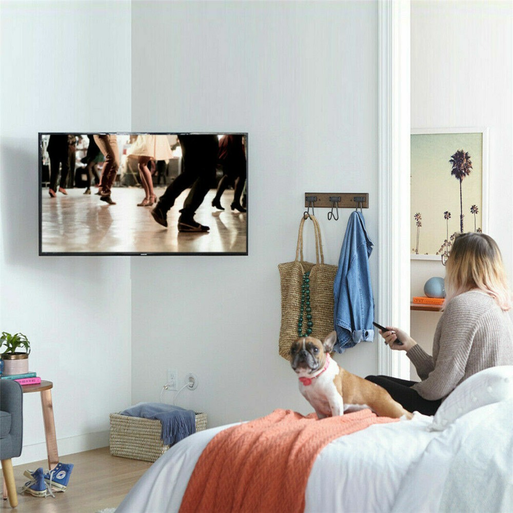 Solid Tilting TV Wall Bracket Cantilever Corner Mount Dual Arm 32-65" LCD PLASMA