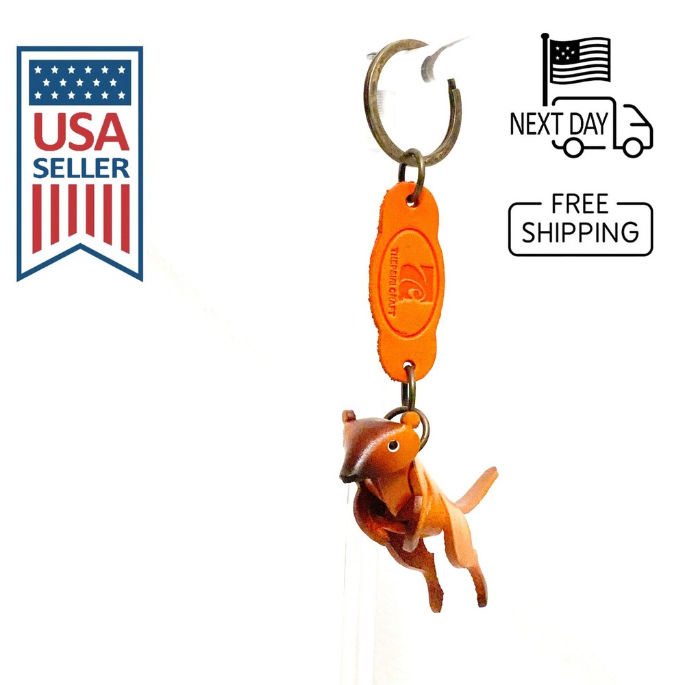 Meerkat Handmade Leather Keyring