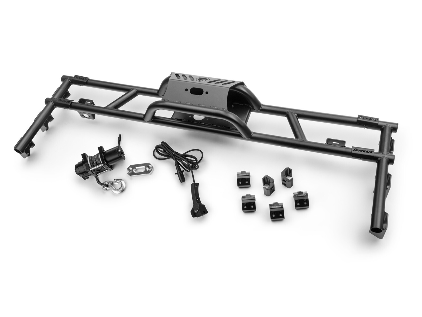 SuperATV Game Loader Rack for Can-Am Defender (with OEM Glass Installed)