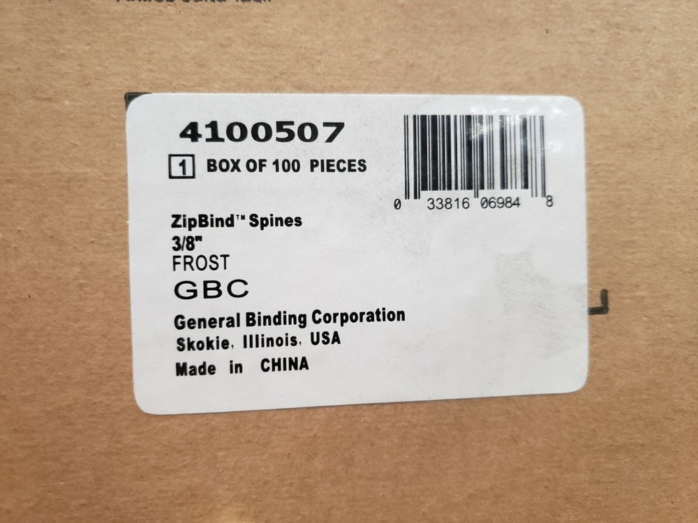 GBC ZipBind Easy Edit Binding Spines, Pack Of 100, Four Variations